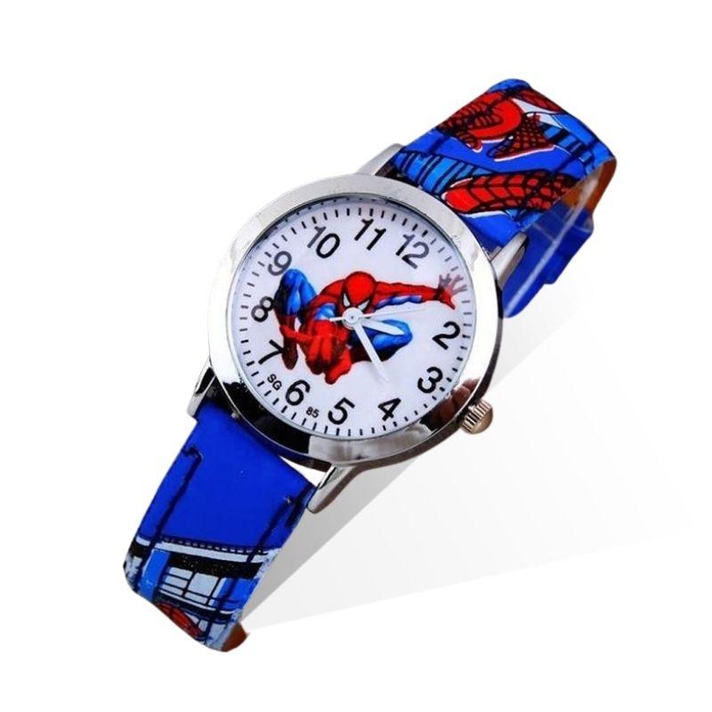 Montre à quartz Spiderman Garçon Enfant Fille bleu clair Watch Armbanduhr