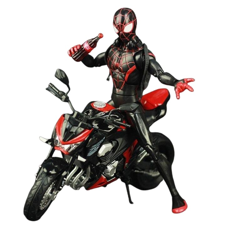 Figurine Spiderman avec Moto