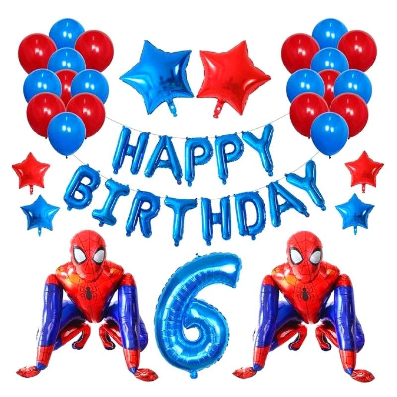 Ballon Anniversaire Spiderman 3 ans Decoration Anniversaire Spiderman 3 ans  Garcon Fête Décorations Anniversaire Spiderman Deco pour Enfants