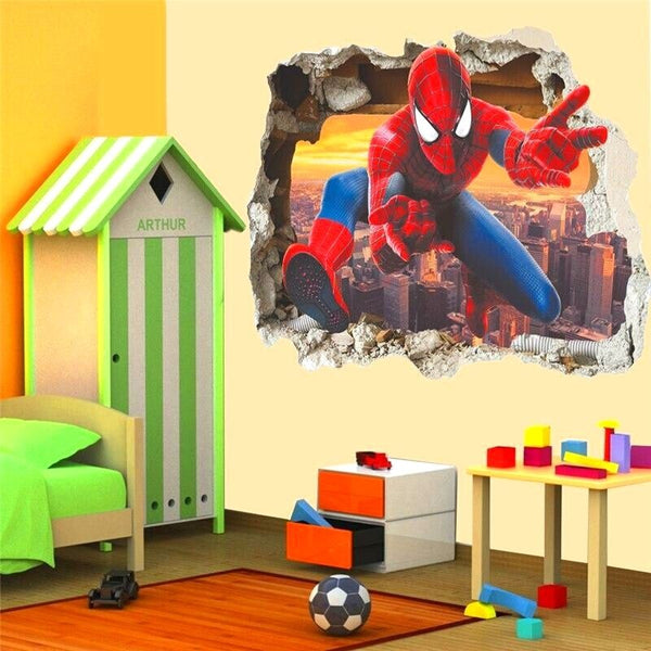 Sticker Spiderman Personnalisable - Couleur Et Prénom Au Choix, Neuf