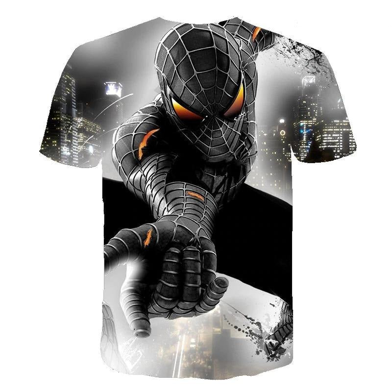 T Shirt Spiderman Noir et Blanc