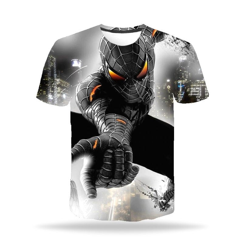 T-Shirt-Spiderman-Noir-et-Blanc