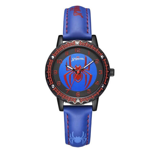 montre spiderman bleu