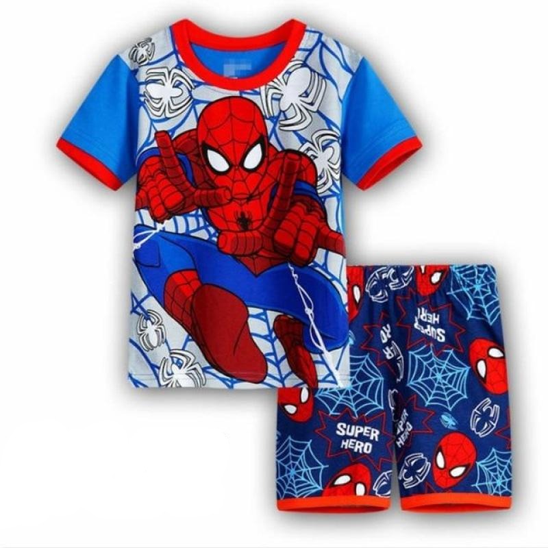 Marvel - Pyjama garçon imprimé Spiderman en coton - Gris - - nu Marvel - Pyjama garçon imprimé Spiderman en coton - Gris - - nu