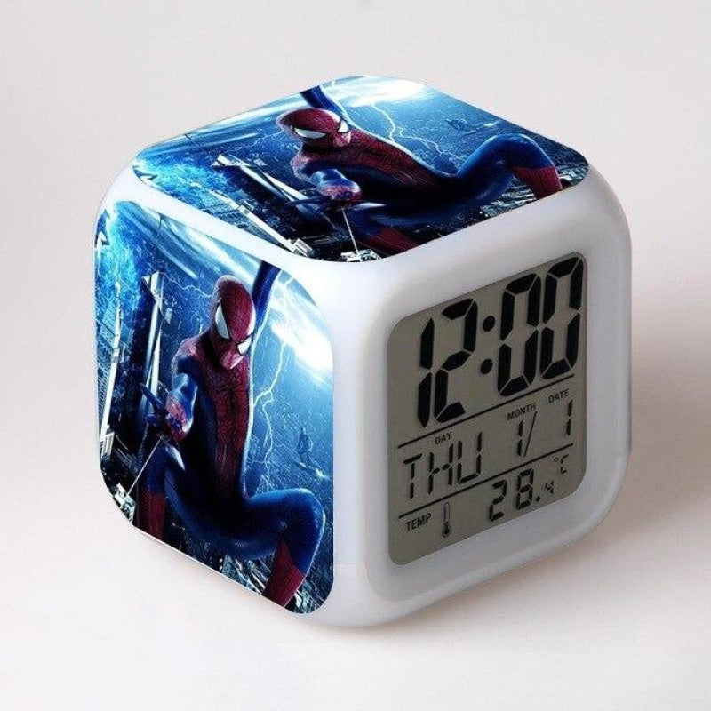 Réveil Spiderman Bleu